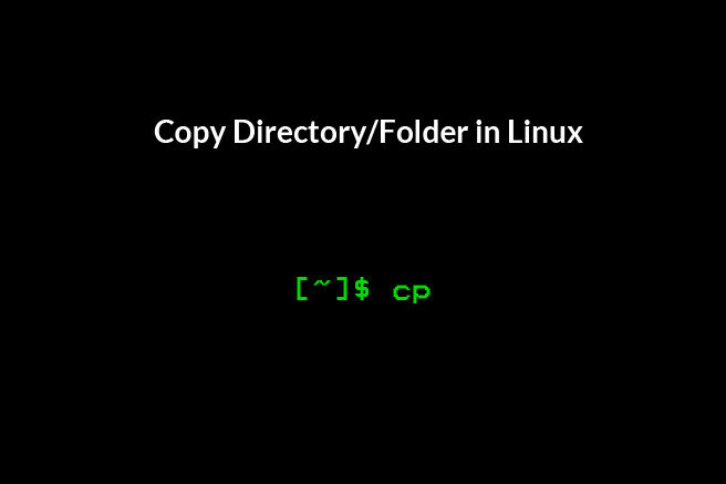 Copy Directory/Folder in Linux via Command Line
