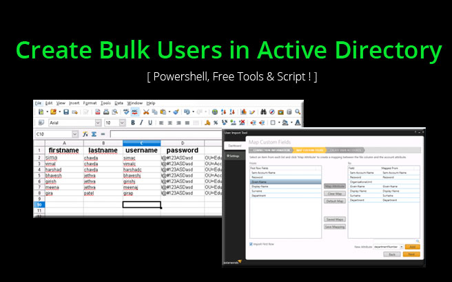 Create Bulk Users in Active Directory Using Powershell and Free Tools