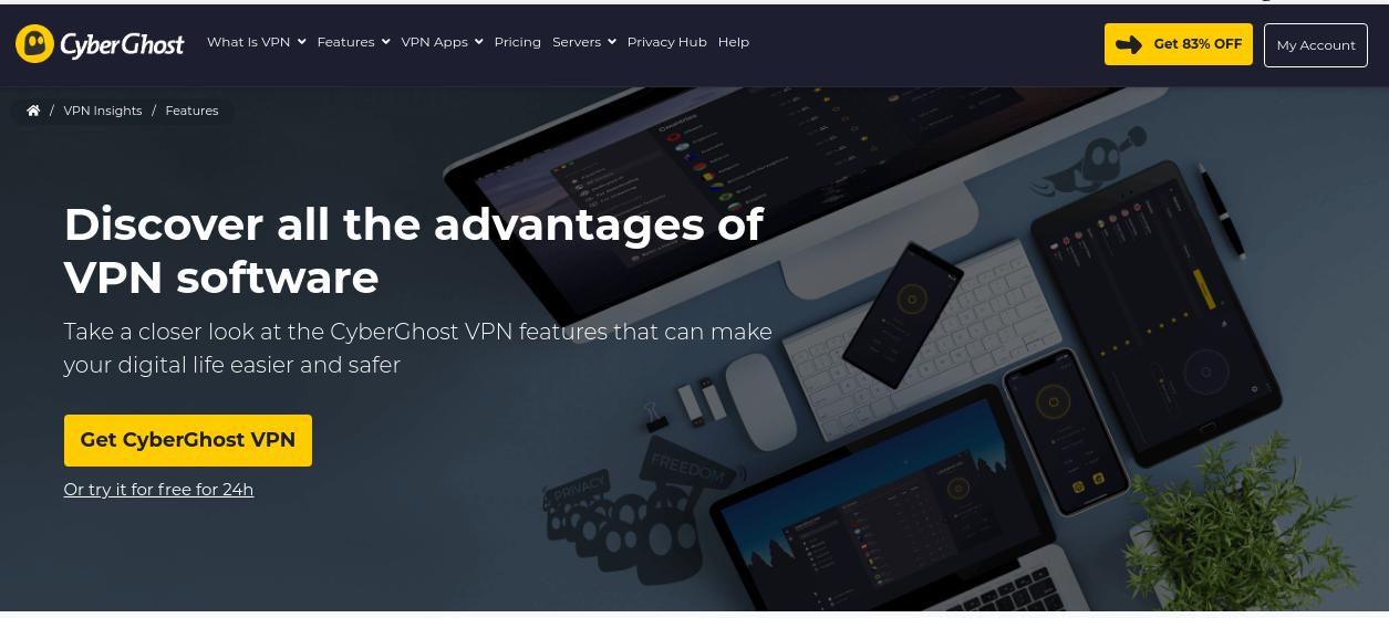 CyberGhost Features Page