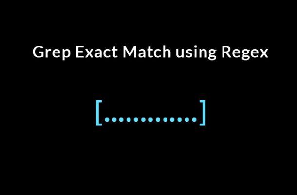 Grep Exact Match - Use Regex