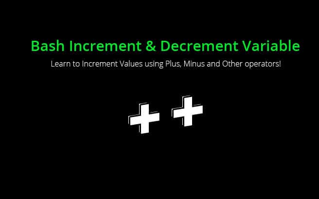 bash increment and decrement-variables