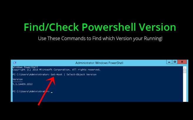 find or check powershell version in windows!