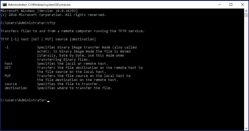 tftp client for windows 10