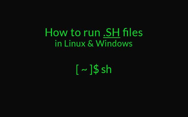 run sh files windows and linux